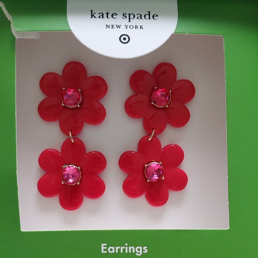 Kate Spade x Target Pink Flower Drop Earrings